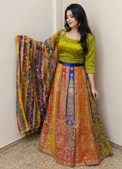 Festive Elegance Multicolor Lehenga
