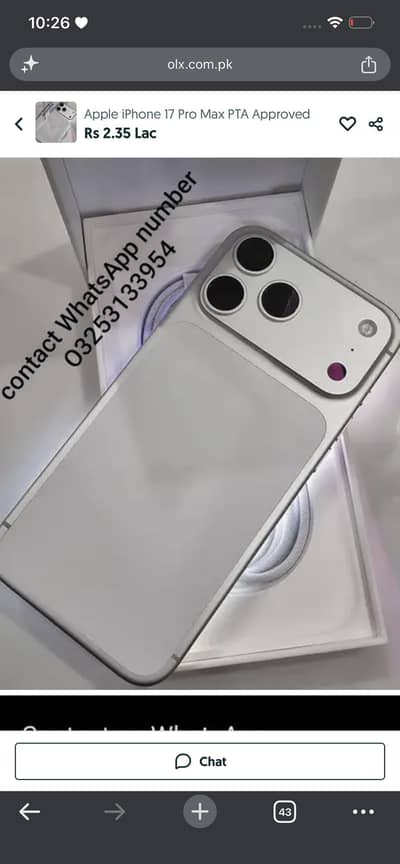 Apple iPhone 17 Pro Max PTA Approved
