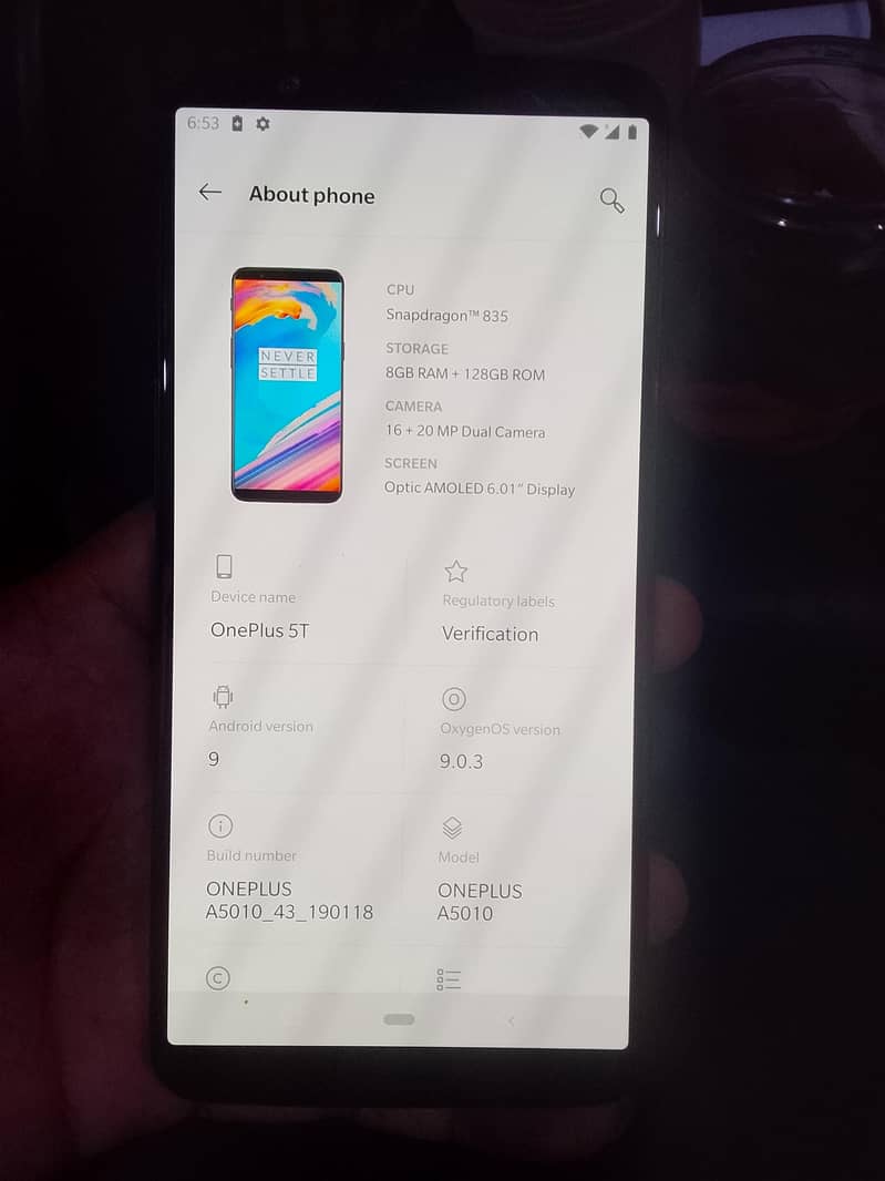 One Plus 5T 2