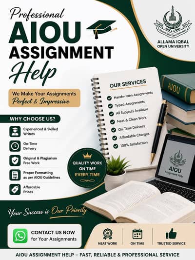 AIOU All assignments writing service