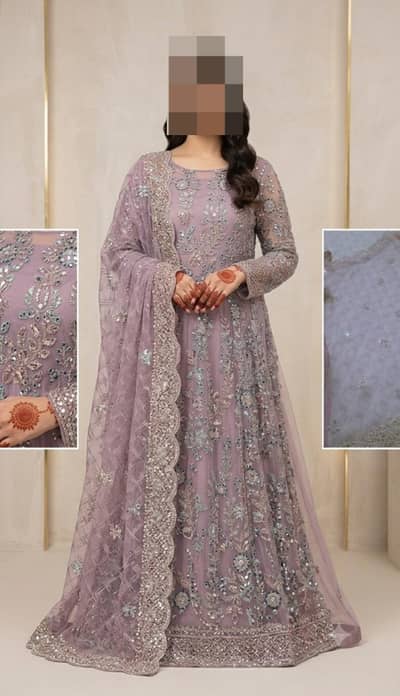 Elegant Party Wear Formal Maxi Dress | Net Fabric | Worn Once | Maxi