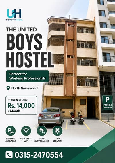 Hostel for Working Professionals in North Nazimabad |Parking Available