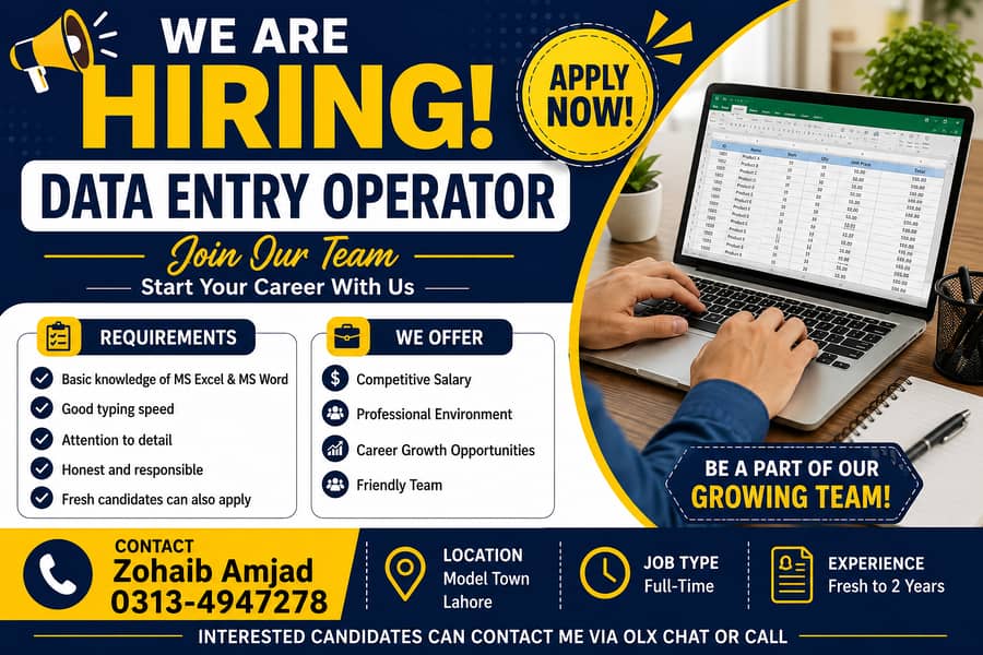 Data Entry Operator Required 0