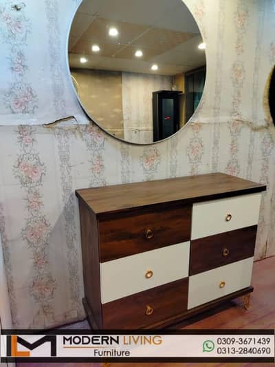 Dressing Table 6 Storage Drawers With Mirror