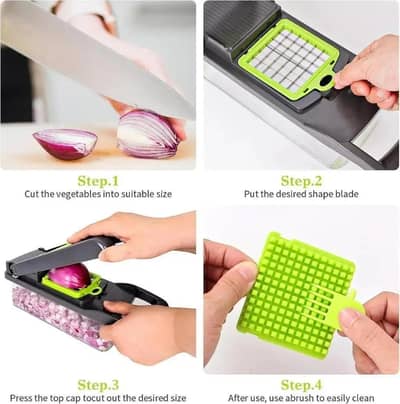 vegetable cutter with 7 different blades