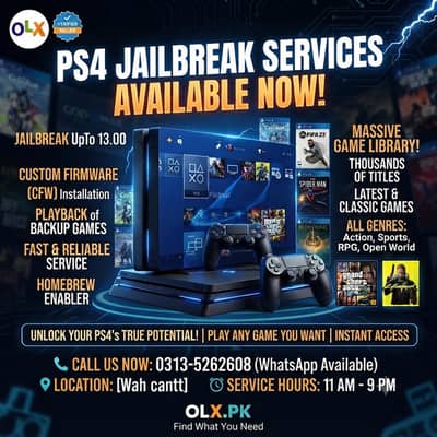 PS4 Jailbreak Services and Games Available