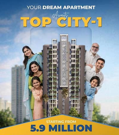 FOR SALE 550 sqft 1-Bed Apartment on Installment TOP CITY-1