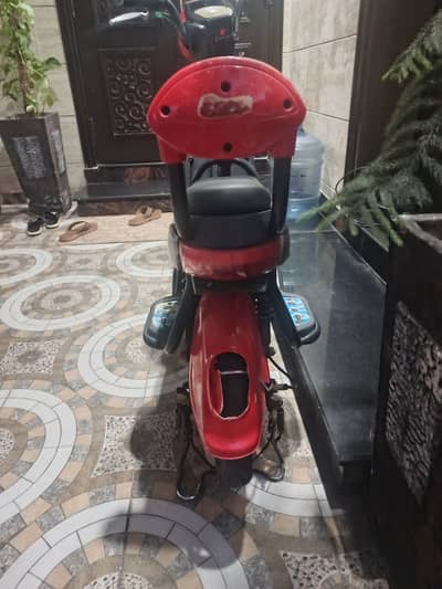 Red electric scooter