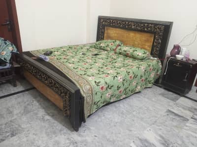 almost new bed with mattress for sale