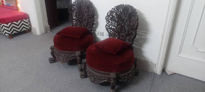 chinioti chairs pair high back low seat