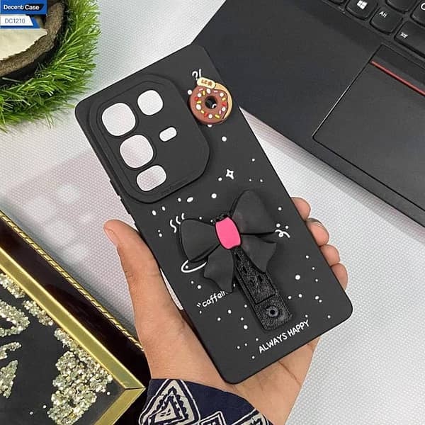 Infinix Note 50 Pro Black 3D Butterfly Case for Girls