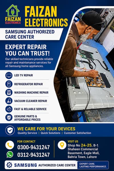 All Brands Electronics & Home Appliances Repair in Bahria Town Lahore
