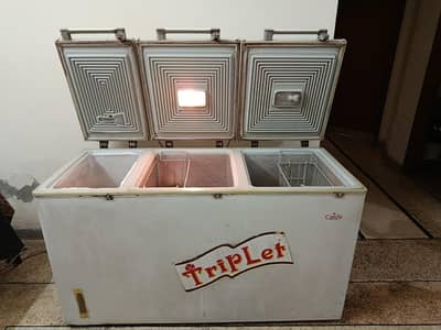 Candy triple door refrigerator and freezer