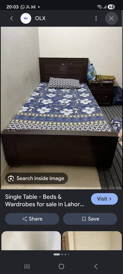 single bed with matress