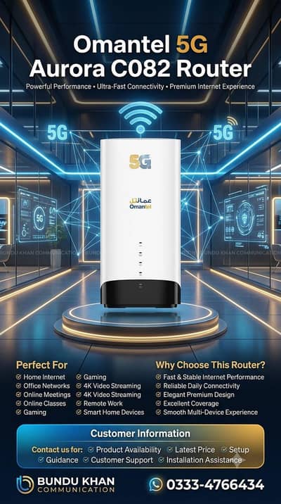 Omantel Aurora C082 5G Router | Ultra-Fast WiFi | Premium Internet