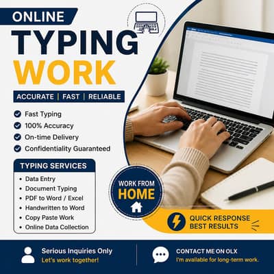 Professional Typing, Assignment & Presentation Services