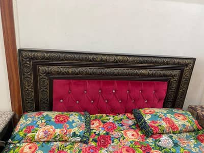King Size Bed with mattress and L-Sofa