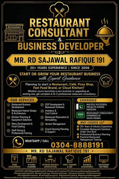 im Restaurant Consultant & Food Business Developer start your cafe