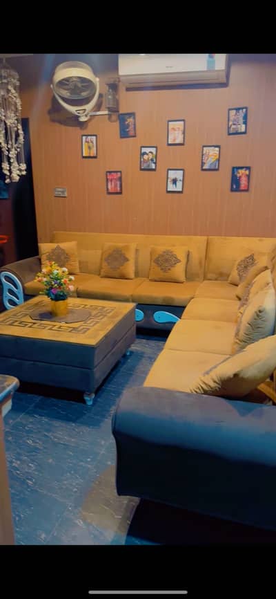 7 seater L Shape  sofa with Center Table