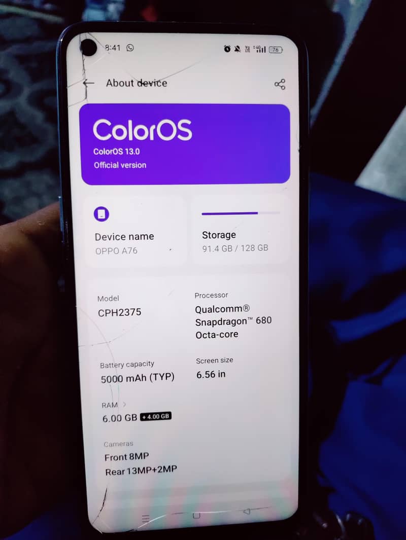 OPPO A76 4