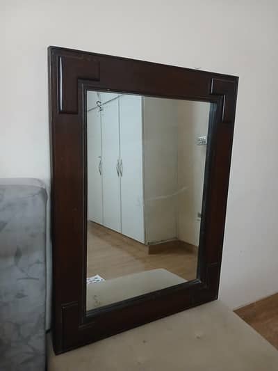 wood frame mirror