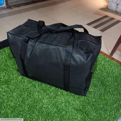 Premium Extra Large Waterproof Duffle Travel Bag - Black Color