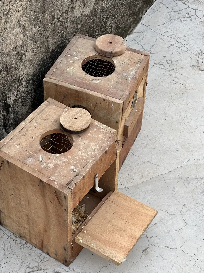 Birds Seed and water Pots / breeding boxes / wooden cage — photo 5