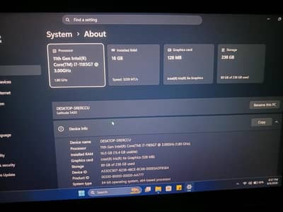 Dell 5420 with i7 11thgen 16gbddr4 256gb nvme