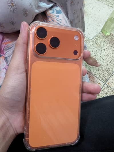 iPhone 17 Pro Max jv 256gb 100 health with box orange colour
