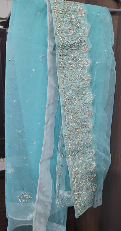 Size medium to large Garara with short airline shirt ice blue colour