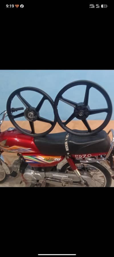 New allowy rims ha brend 1 month use ho ha