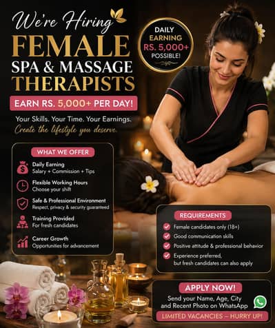 Required Female staff only.