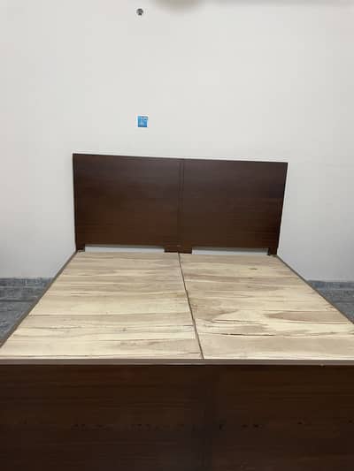 Modern Double Wooden Bed For Sale Available