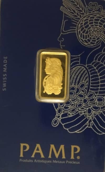 Gold bar fine gold  suisse 5g