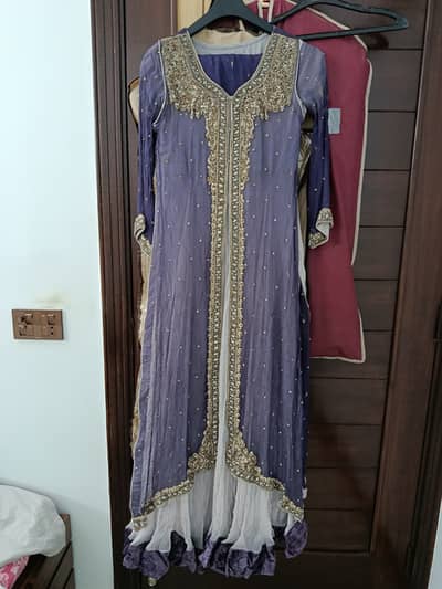 Designer bridal maxi with stone work Only 1 time used