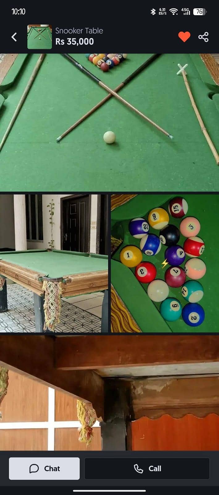 Snooker table 1