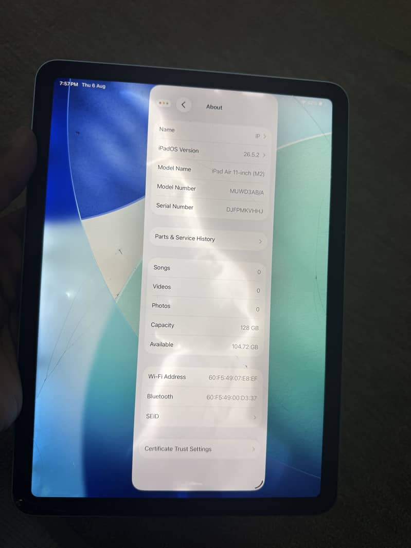 Ipad air m2 0