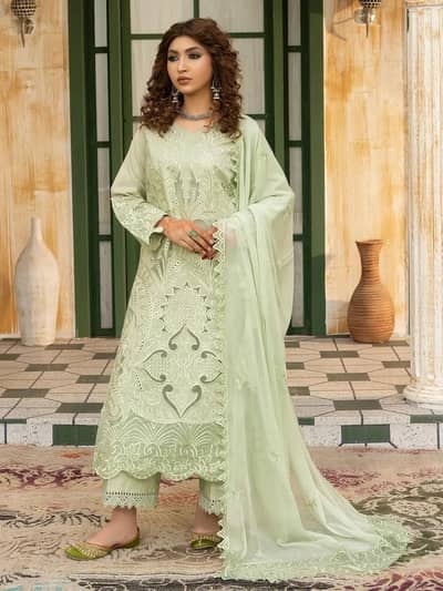 Zarar - U1B Women's Stitched Embroidered Lawn Suit -4 Pcs