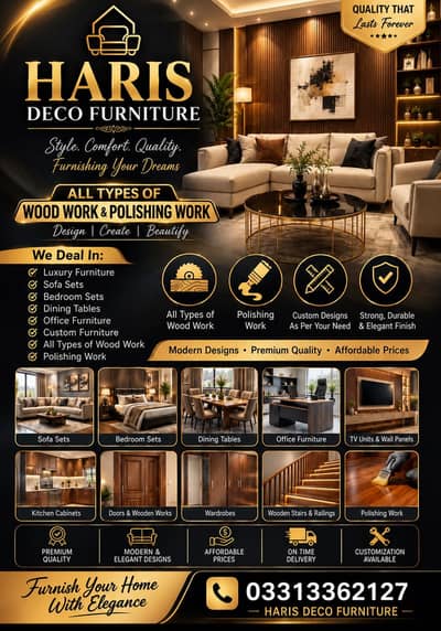 Expert Wood Work, Furniture & Polish Services