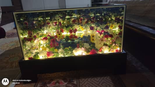 luxury infinity flower table woth led lights handmade