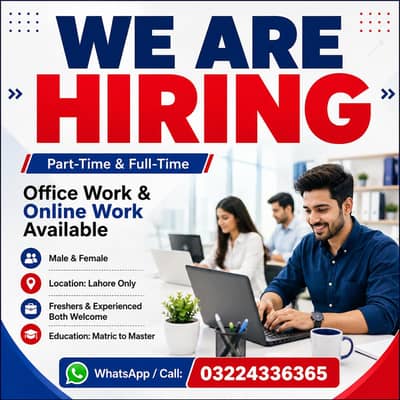 WE ARE HIRING MEN AND WOMEN FOR OFFICE BASED AND ONLINE WORK
