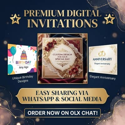 Custom Digital Invitation Cards for Weddings, Birthdays & Events