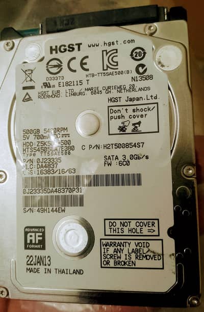 Hard drive 500 GB