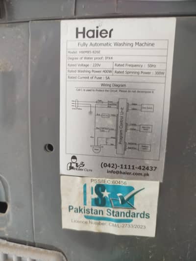 Haier Fully Automatic Washing Machine for Sale Model: HWM85 - 82