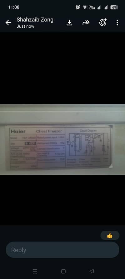 Haier HDF-245 Sd 245 ltr