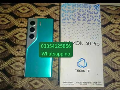 Tecno CAMON 40 Pro 16 256GB full box urgent for sale