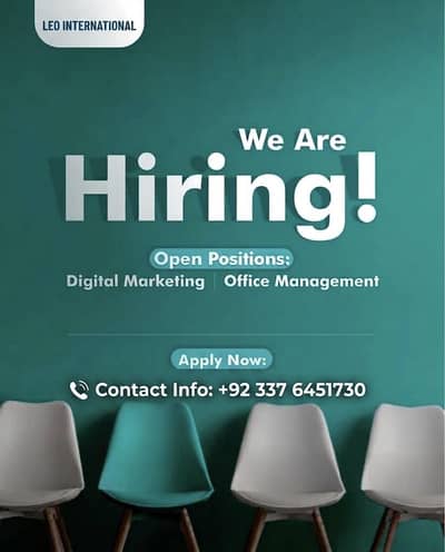 WE HIRING MALE AND FEMALES STAFF FOR OFFICE WORK