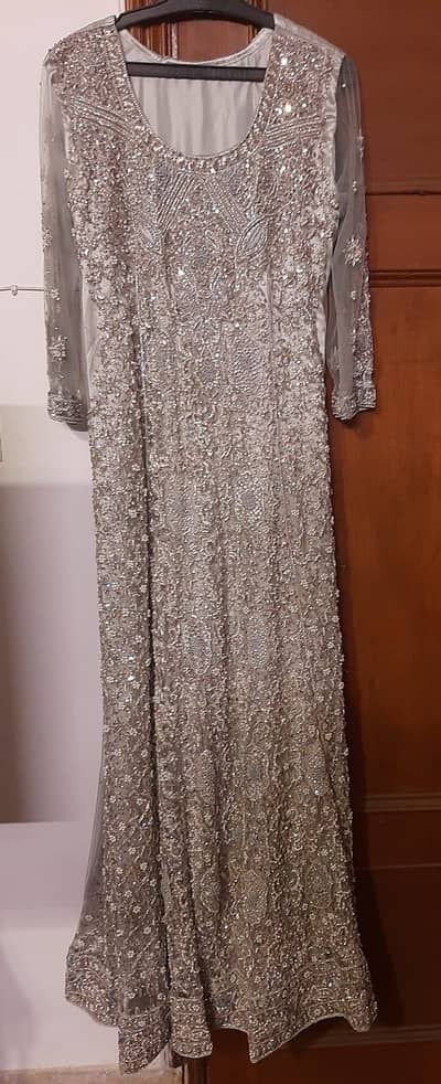 New metallic grey engagement dress  (medium to Large size)