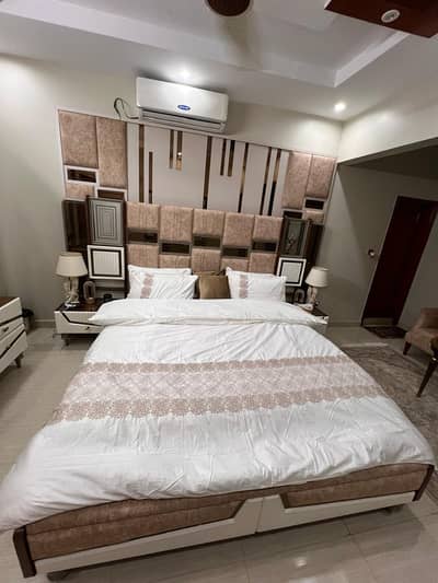 Complete Bedroom set, coffee table n chairs, Cupboard , designed wall