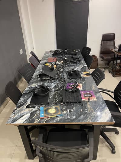 Heavy Duty Iron Fram and Important Lasani Sheet Top Conference Table